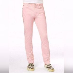 LEVIS 512 Slim Taper Light Pink Warp Stretch Cotton Denim Jean 38x30